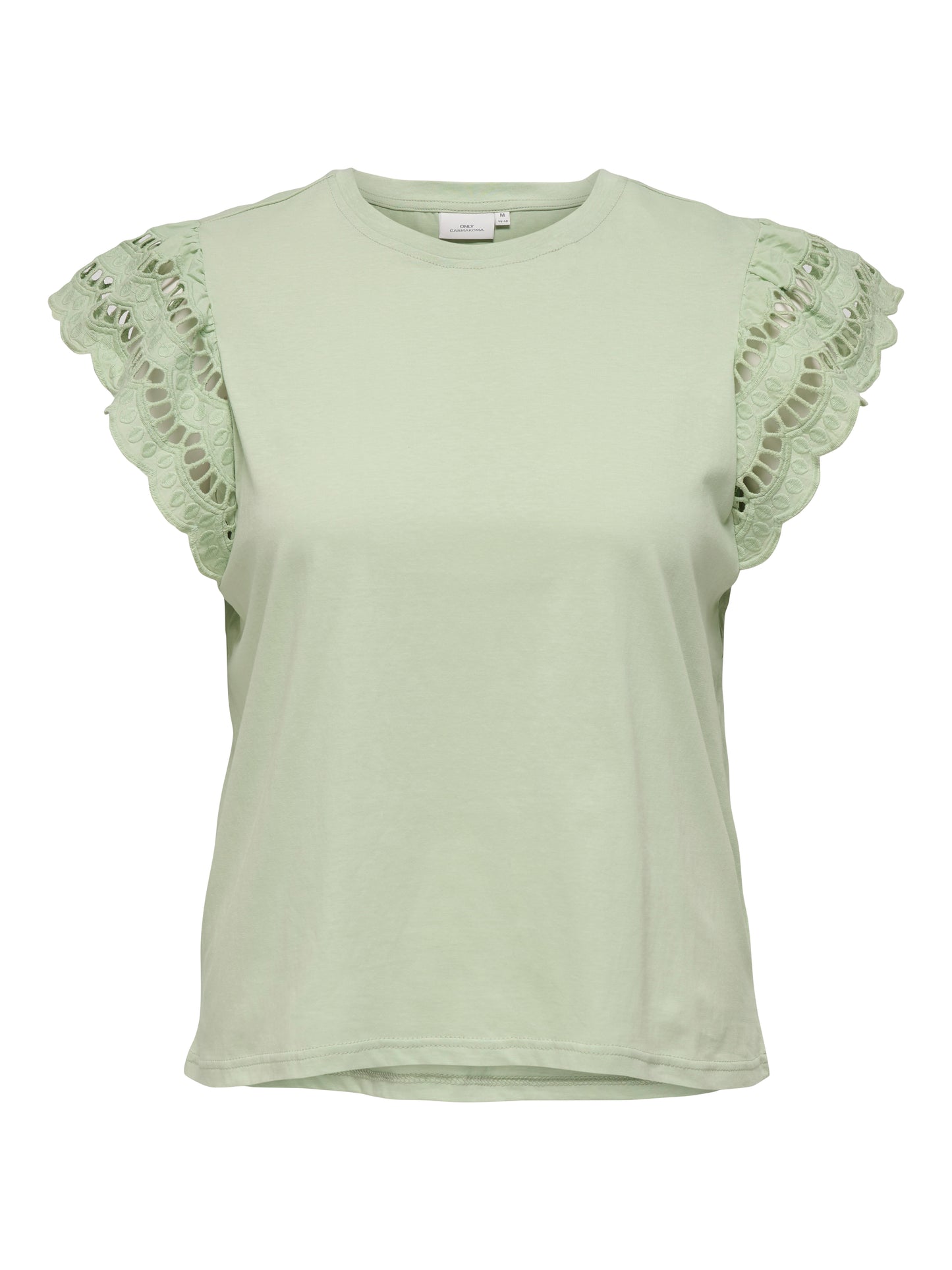 ONLY CARMAKOMA CARMACY S/S O-NECK MIX TOP JRS GROEN