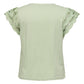 ONLY CARMAKOMA CARMACY S/S O-NECK MIX TOP JRS GROEN