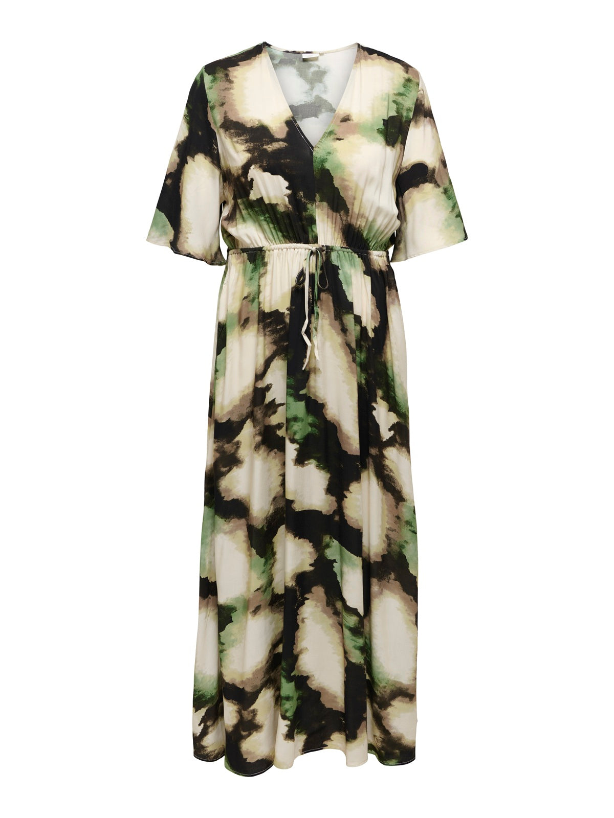 ONLY CARMAKOMA  CARKERSTIN S/S V-NECK MAXI DRESS AOP