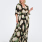 ONLY CARMAKOMA  CARKERSTIN S/S V-NECK MAXI DRESS AOP