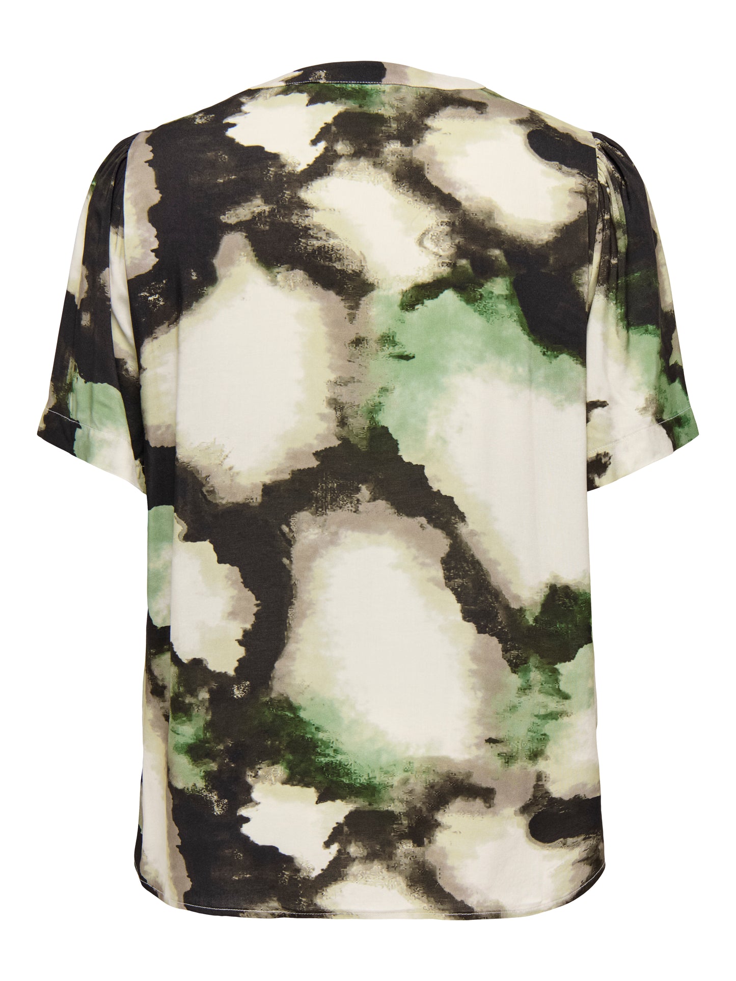 ONLY CARMAKOMA  CARKERSTIN S/S V-NECK TOP AOP