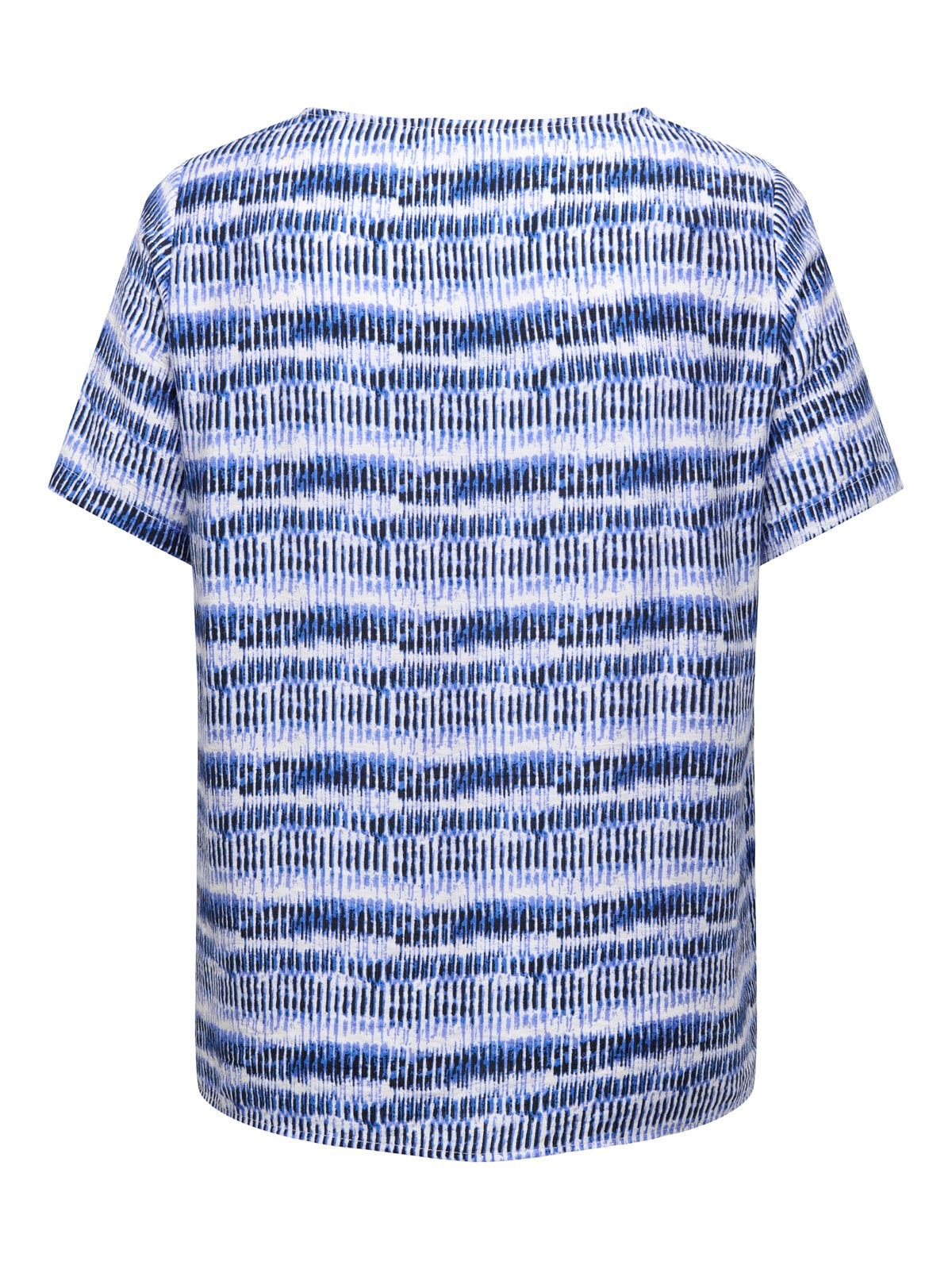 ONLY CARMAKOMA  CARHAVANA SS V-NECK TOP AOP BLAUW