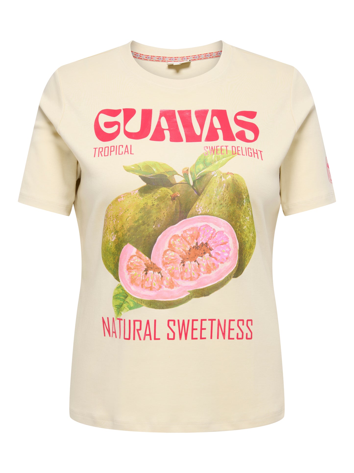 ONLY CARMAKOMA CARJENNY SS PRINT JEANS TEE JRS CREME