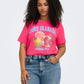 ONLY CARMAKOMA CARJENNY SS PRINT JEANS TEE JRS  Raspberry