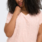ONLY CARMAKOMA  CARLULU S/S V-NECK TOP BOX JRS