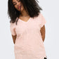 ONLY CARMAKOMA  CARLULU S/S V-NECK TOP BOX JRS
