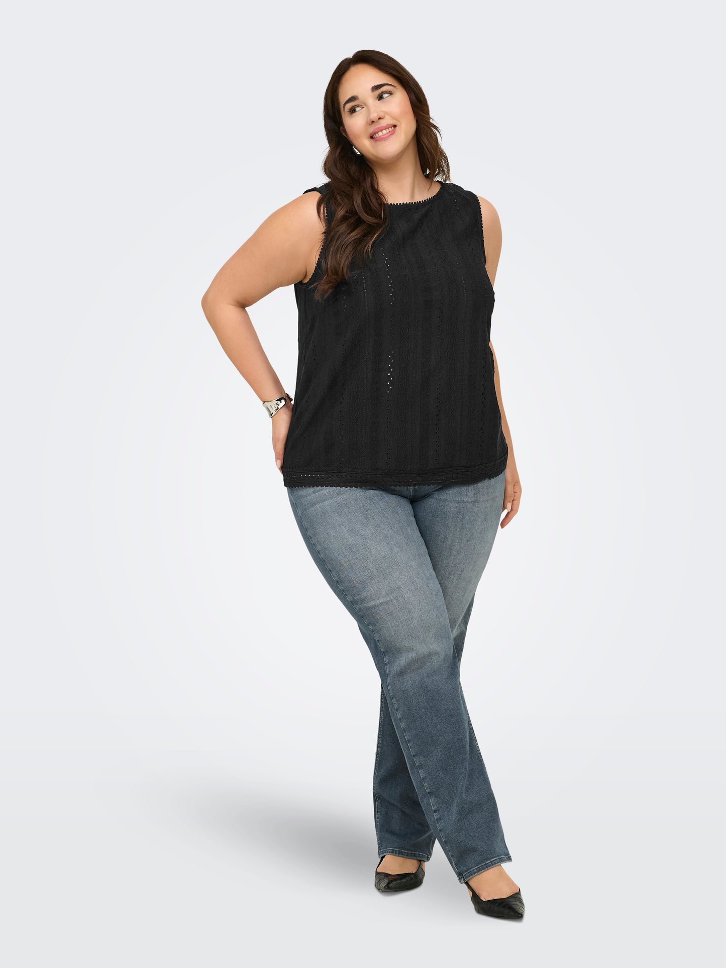 ONLY CARMAKOMA  CARSOL S/L BOATNECK TOP JRS