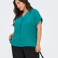 ONLY CARMAKOMA  CARBAY S/S V-NECK TOP WVN