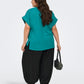 ONLY CARMAKOMA  CARBAY S/S V-NECK TOP WVN