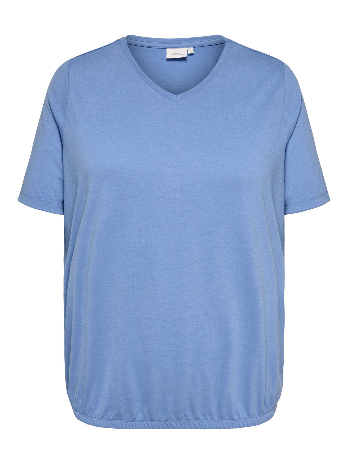 ONLY CARMAKOMA  CARCORAL S/S V-NECK TEE JRS BLAUW