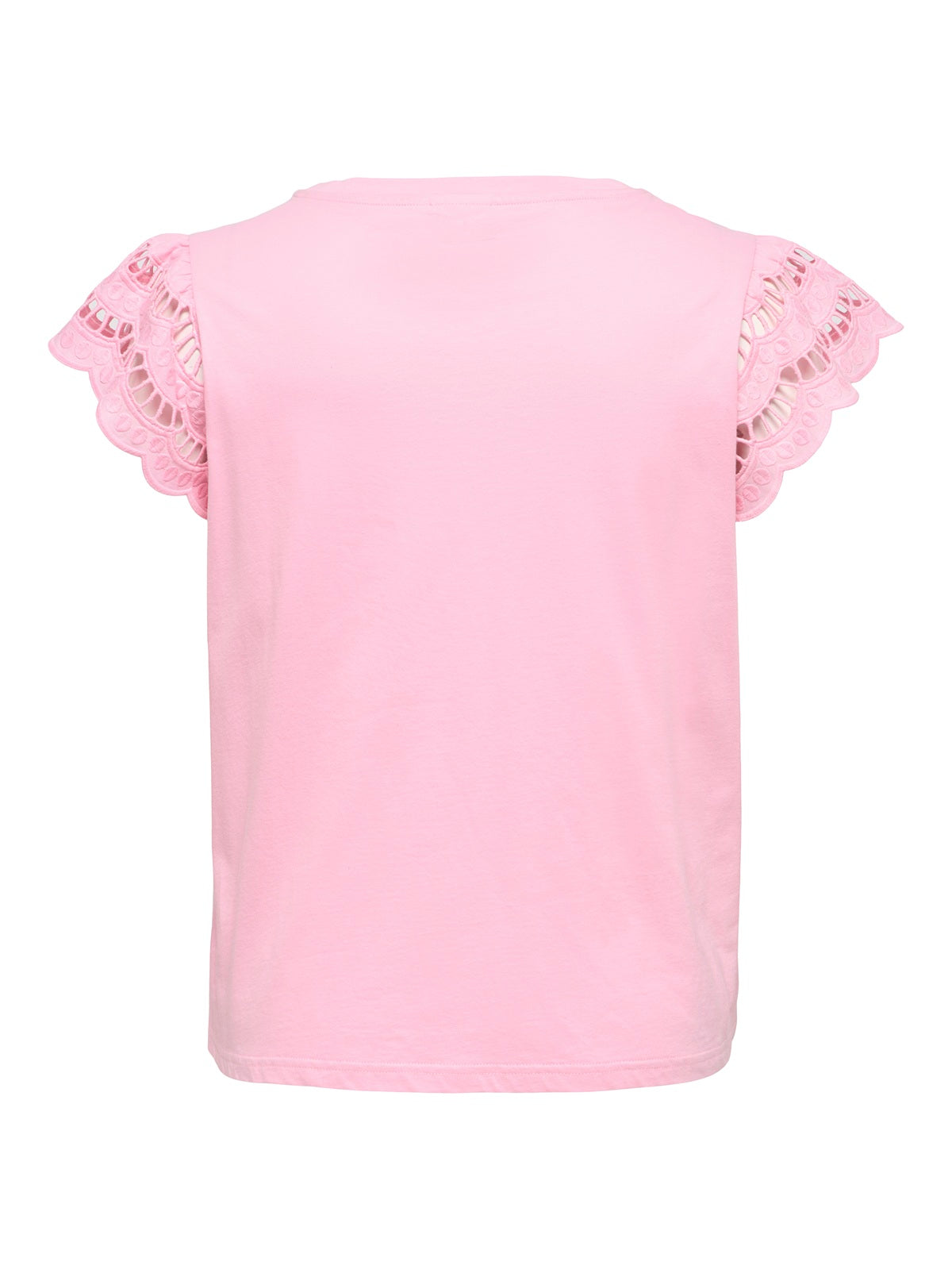 ONLY CARMAKOMA CARMACY S/S O-NECK MIX TOP JRS ROSE