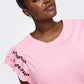 ONLY CARMAKOMA CARMACY S/S O-NECK MIX TOP JRS ROSE