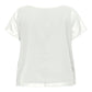ONLY CARMAKOMA  CARCOKO S/S O-NECK TOP WVN WIT