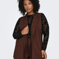 ONLY CARMAKOMA  CARLEAH S/L LONG WAISTCOAT TLR