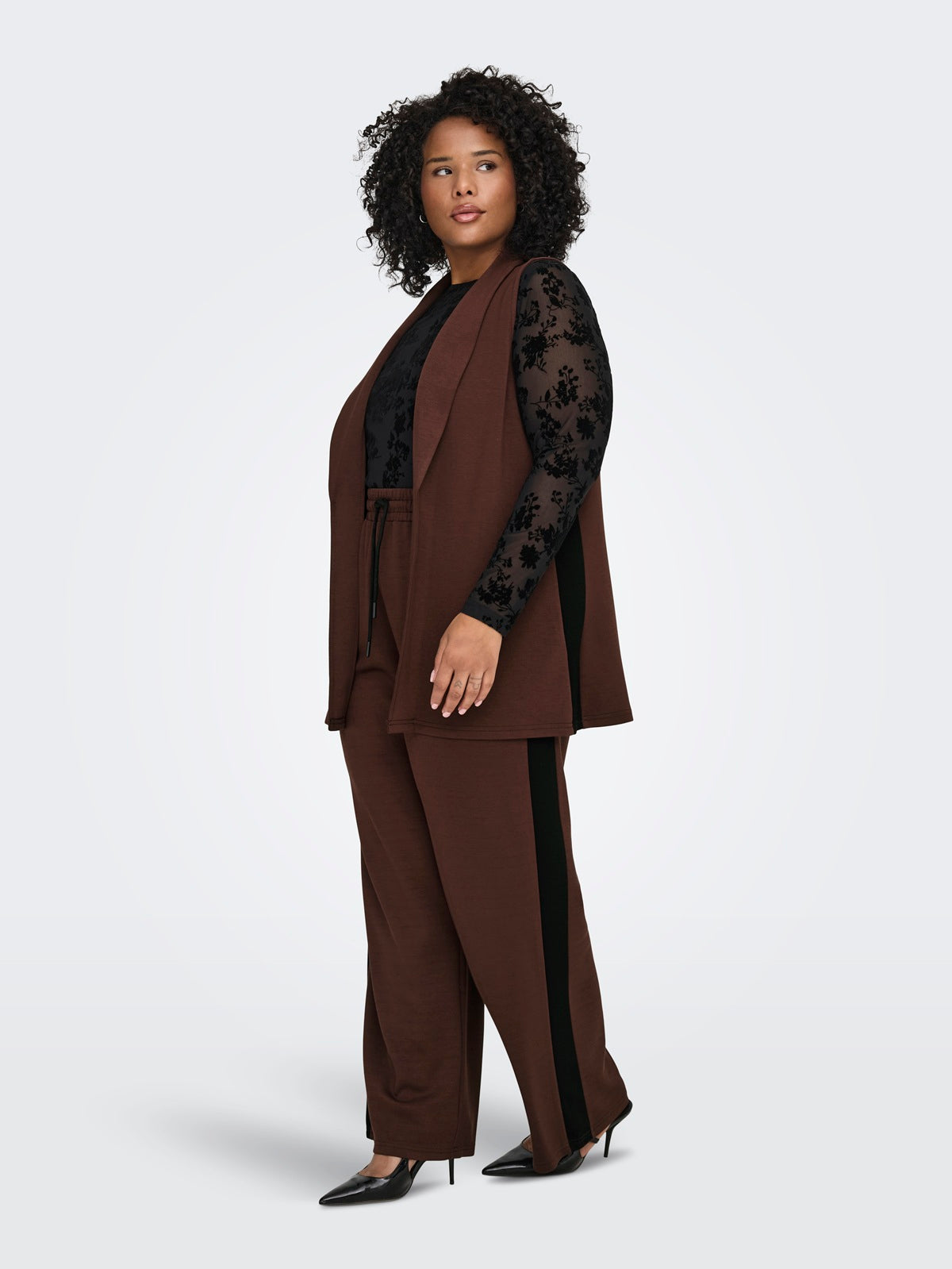 ONLY CARMAKOMA  CARLEAH S/L LONG WAISTCOAT TLR