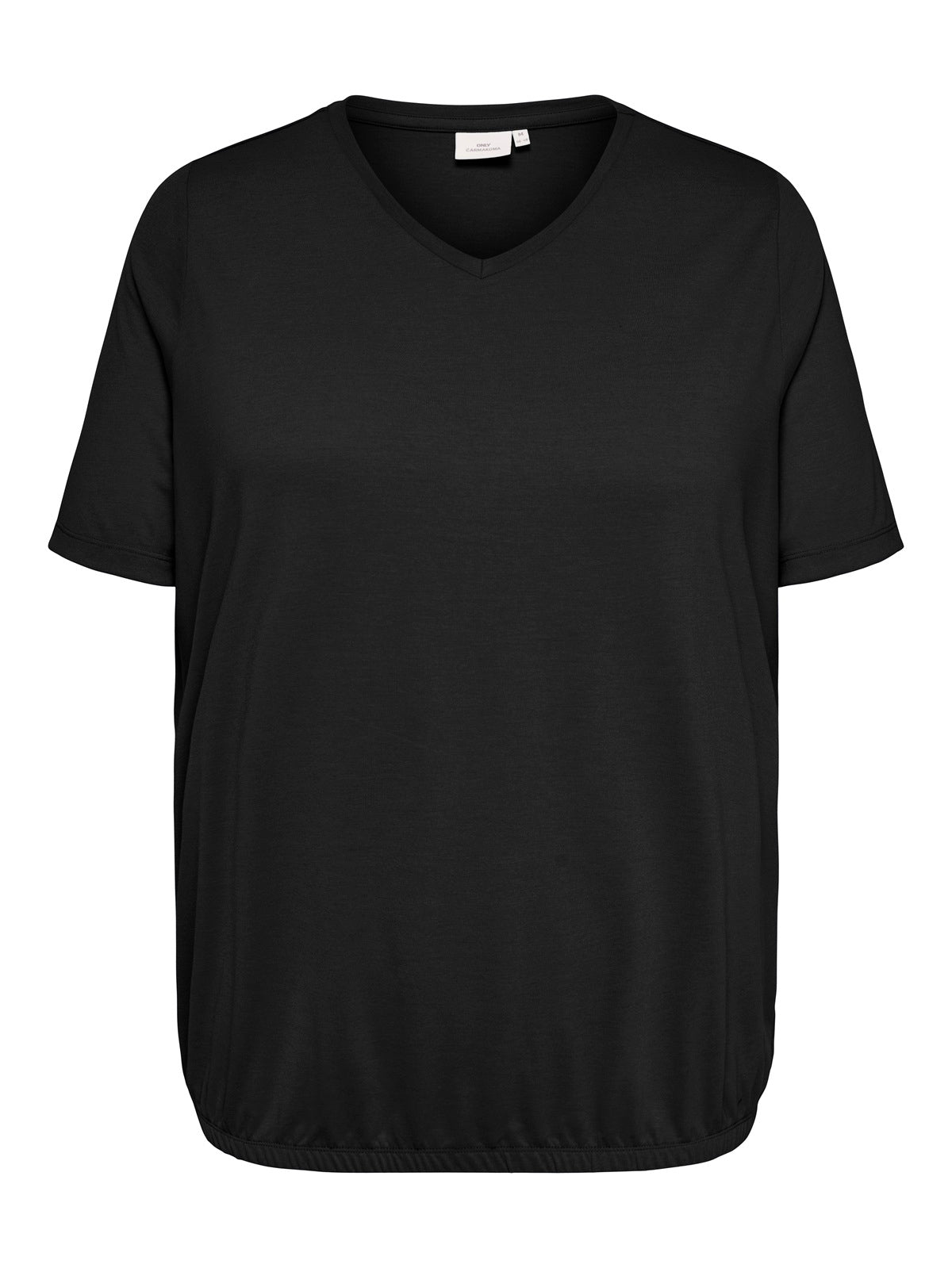 ONLY CARMAKOMA  CARCORAL S/S V-NECK TEE JRS ZWART