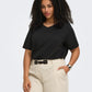 ONLY CARMAKOMA  CARCORAL S/S V-NECK TEE JRS ZWART