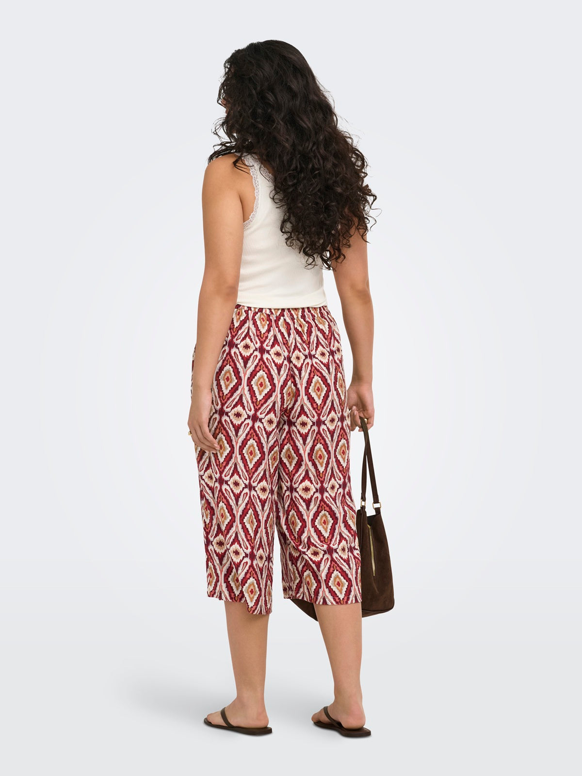 ONLY CARMAKOMA  CARMIKASI CULOTTE BELT PANTS AOP