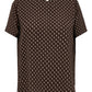 Only Carmakoma  CARVICA LIFE SS TOP WVN NOOS COFFEE BEAN/CRAZY SQUA