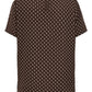 Only Carmakoma  CARVICA LIFE SS TOP WVN NOOS COFFEE BEAN/CRAZY SQUA
