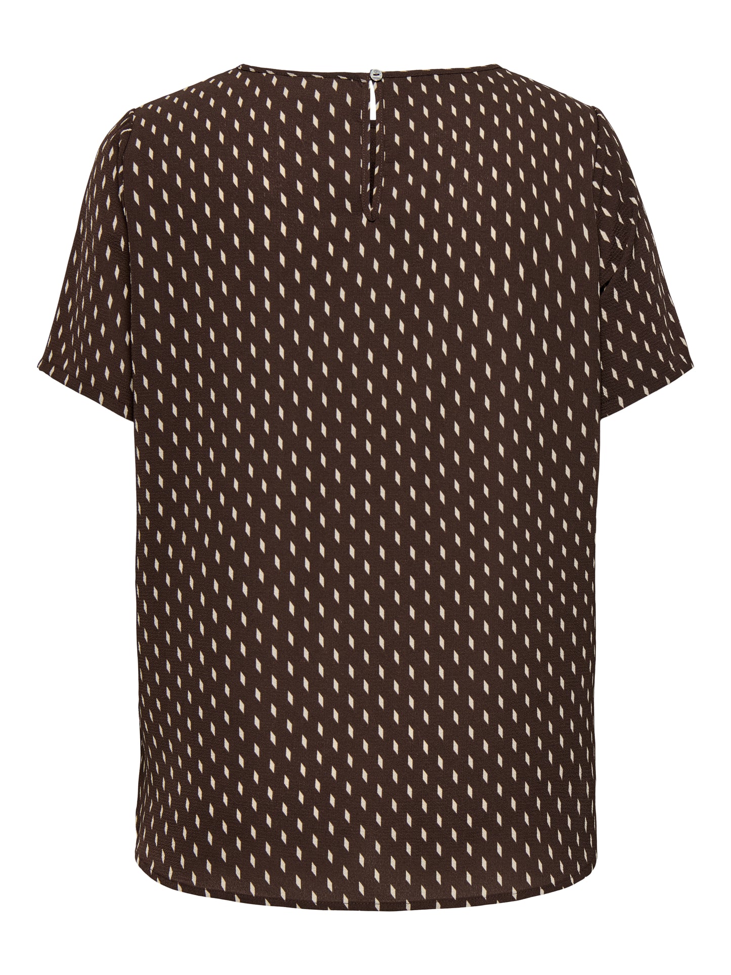 Only Carmakoma  CARVICA LIFE SS TOP WVN NOOS COFFEE BEAN/CRAZY SQUA