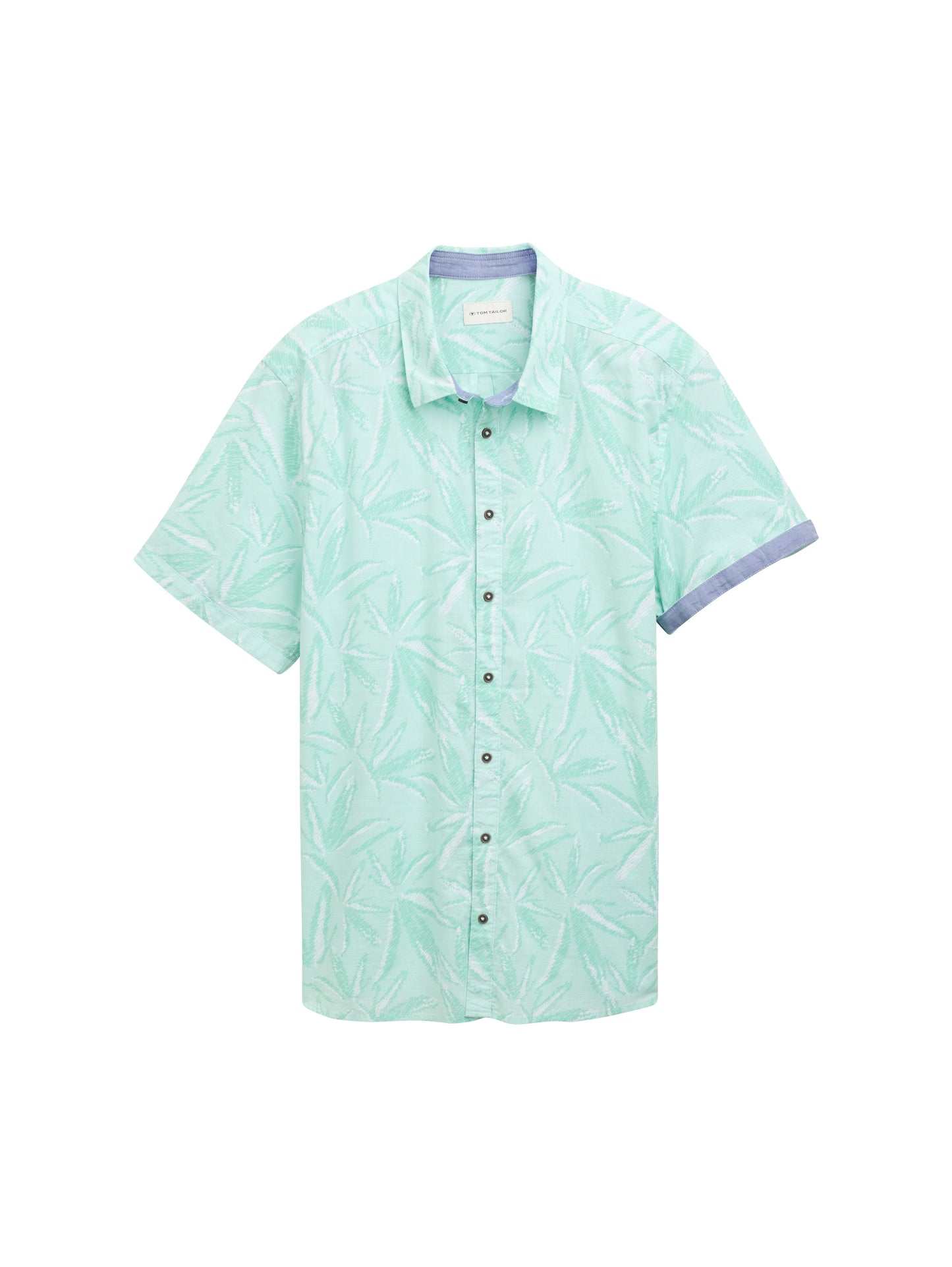 Tom Tailor Groen Printed Shirt Big Size