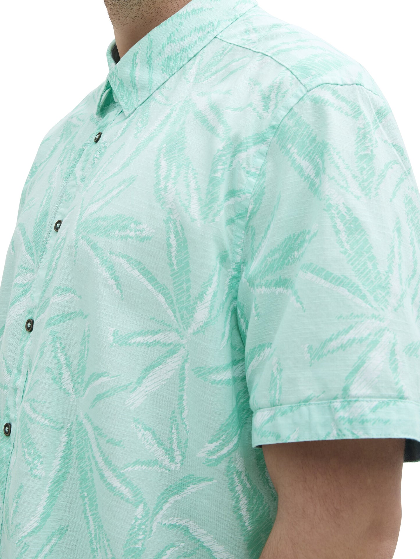 Tom Tailor Groen Printed Shirt Big Size