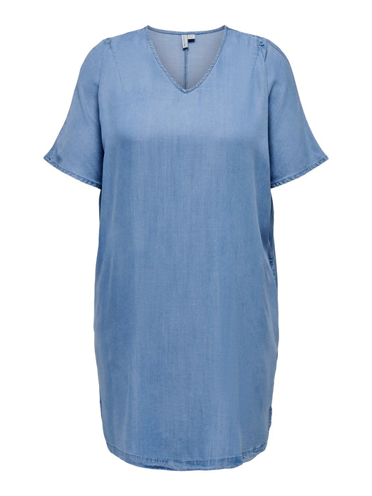 ONLY CARMAKOMA   CARNOA SS KNEE DRESS YOK