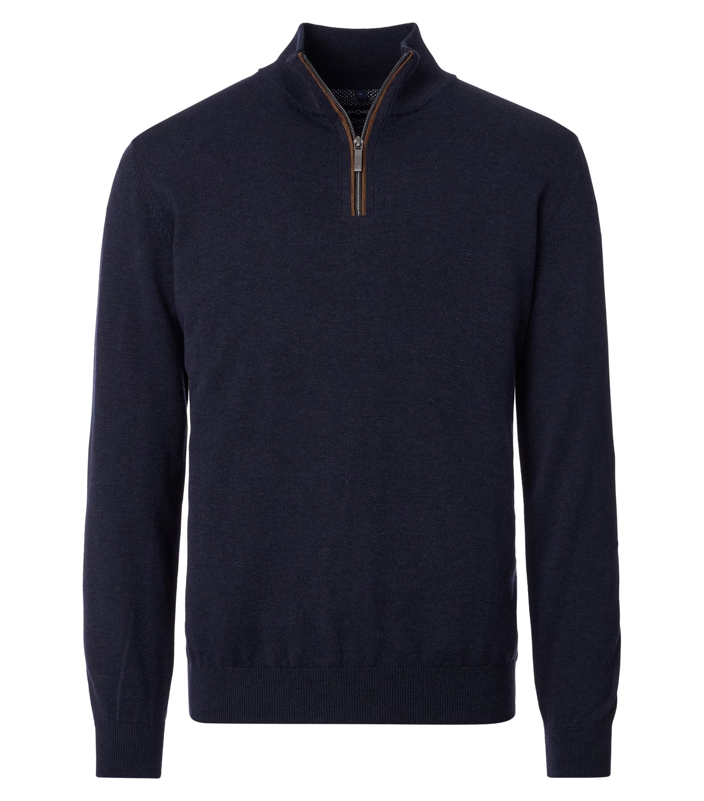 Casa Moda zip pullover troyer plain sky captain
