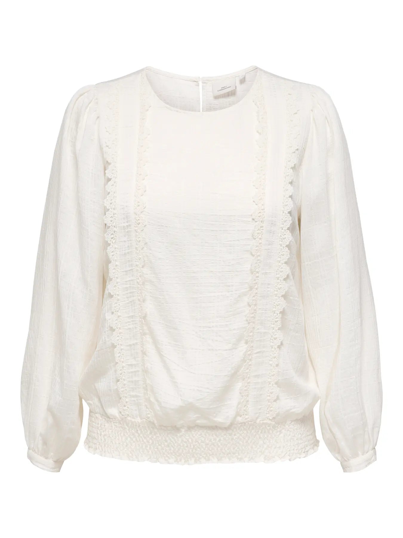 ONLY CARMAKOMA CARTILO L/S O-NECK TOP WVN