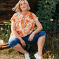 Ciso blouse orange mix