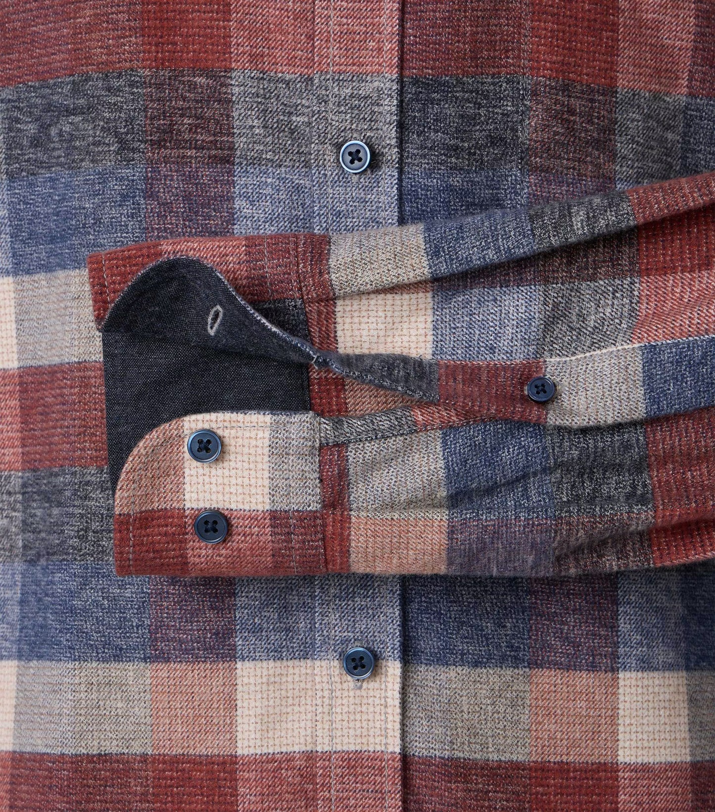 Casa Moda overhemd blok rood blauw