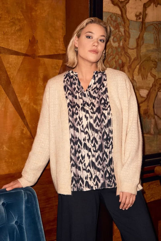 Ciso blouse grey mix