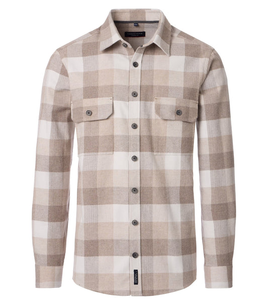 Casa Moda overshirt Kent Casual Fit beige