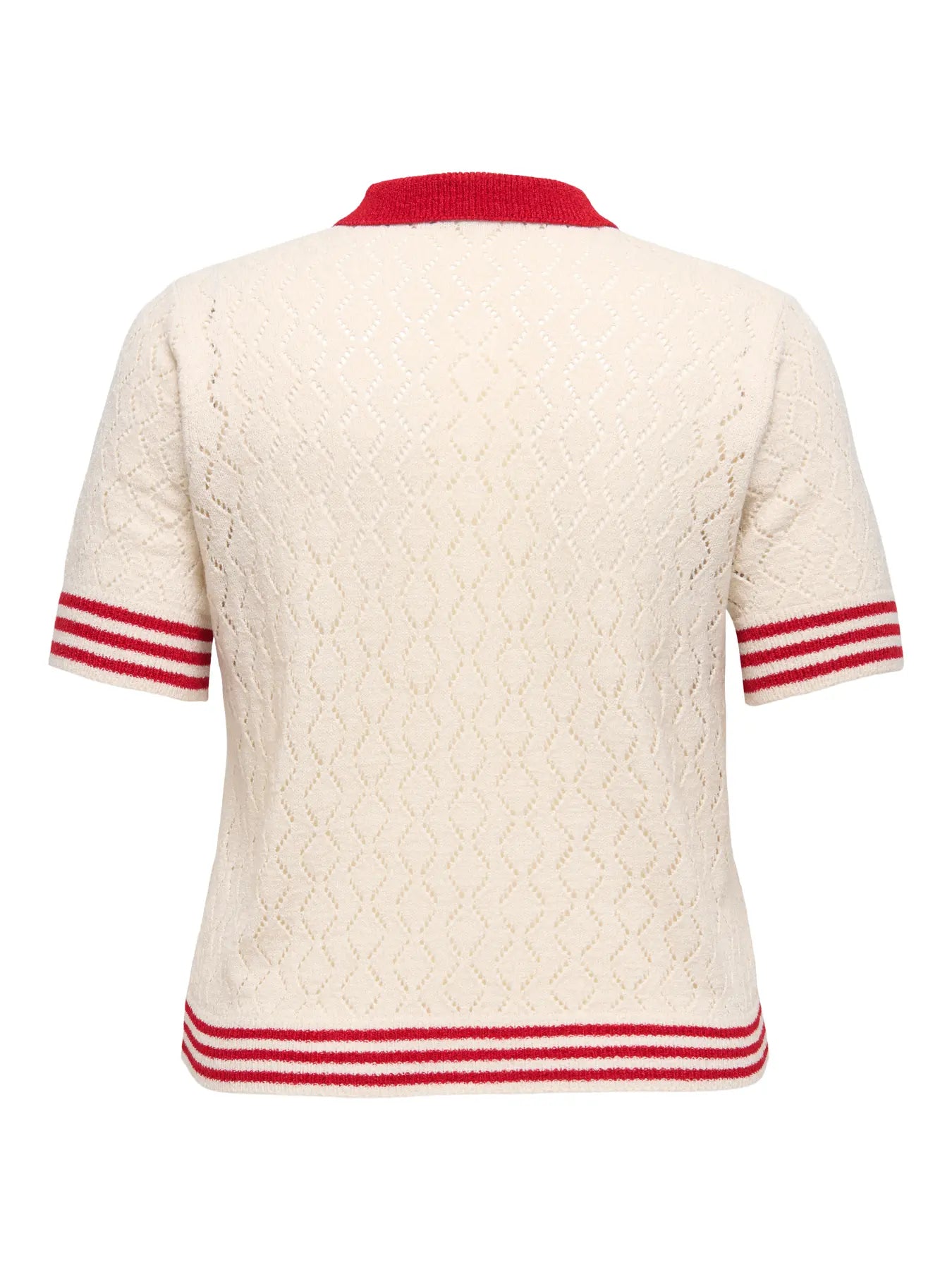 ONLY CARMAKOMA  CARSUNNY SS POINTELLE POLO KNT  BIRCH