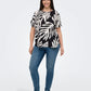 Only Carmakoma CARVICA LIFE SS TOP Blauw Printed