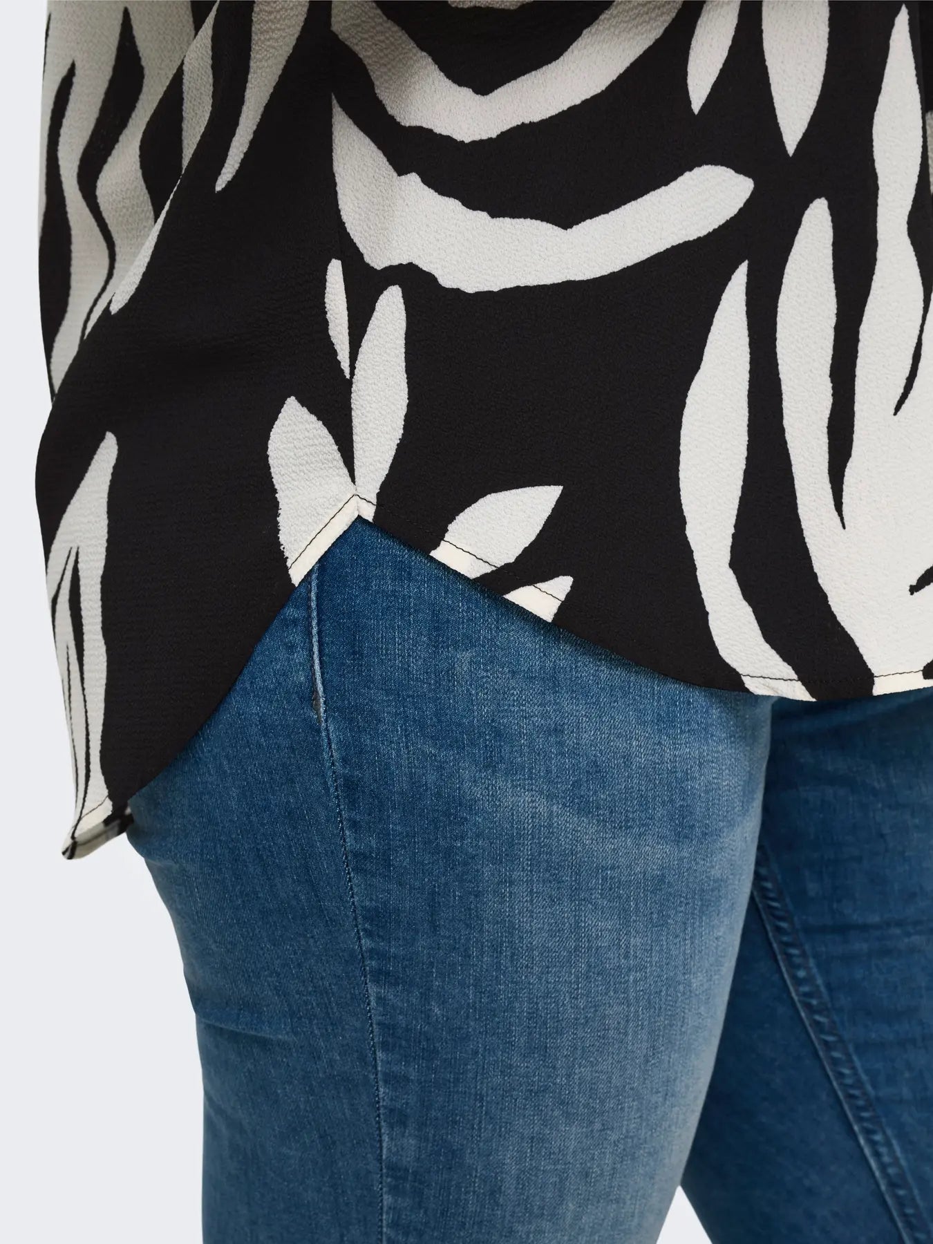 Only Carmakoma CARVICA LIFE SS TOP Blauw Printed