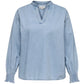 ONLY CARMAKOMA CARMETTA LS DNM SHIRT Light blue denim