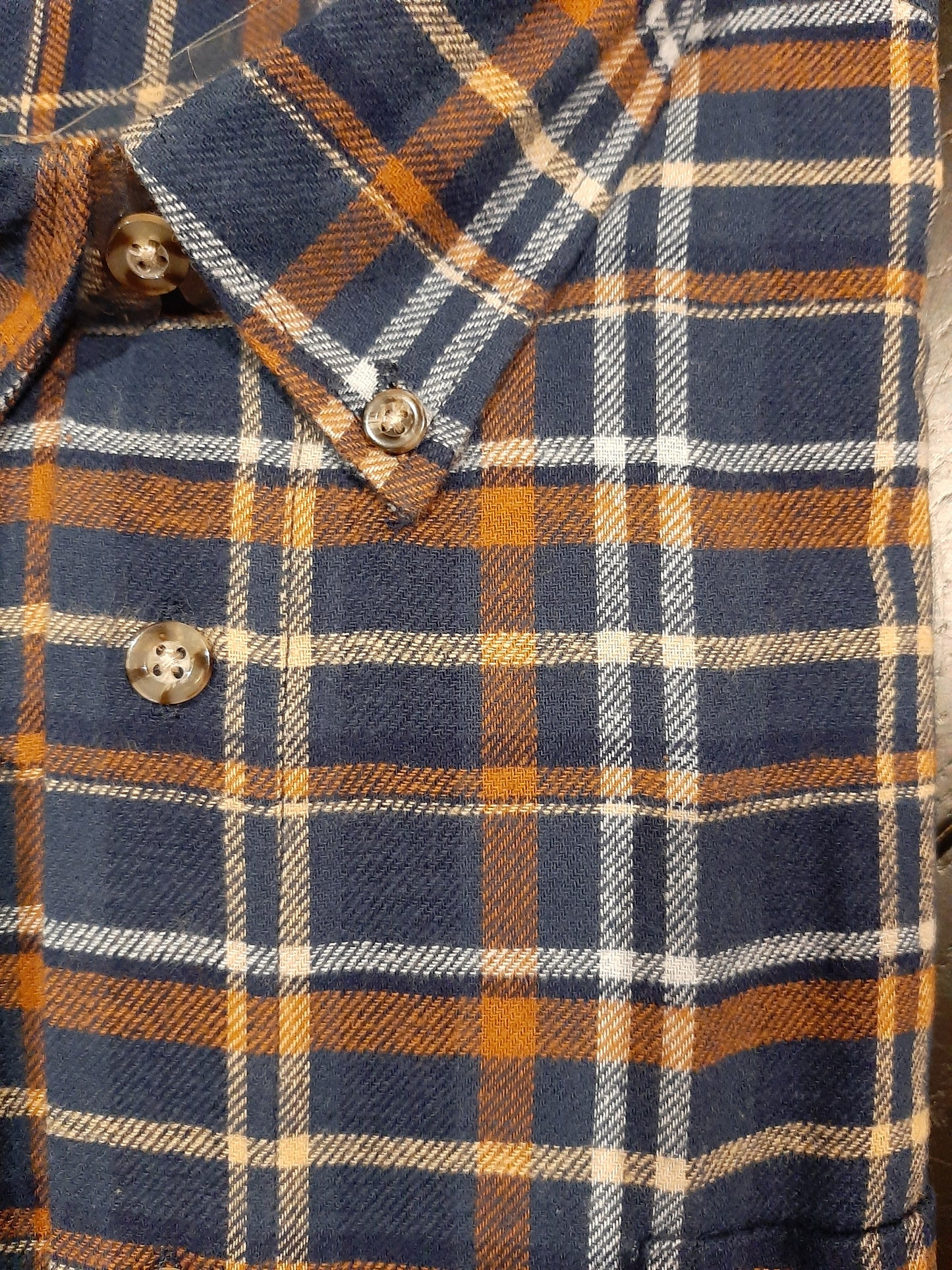 GCM Henderson overhemd blauw/oranje geblokt