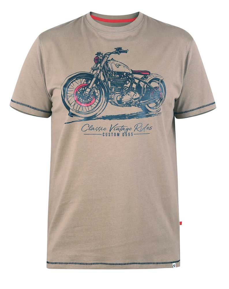 Duke 555 T-Shirt met print vintage bike