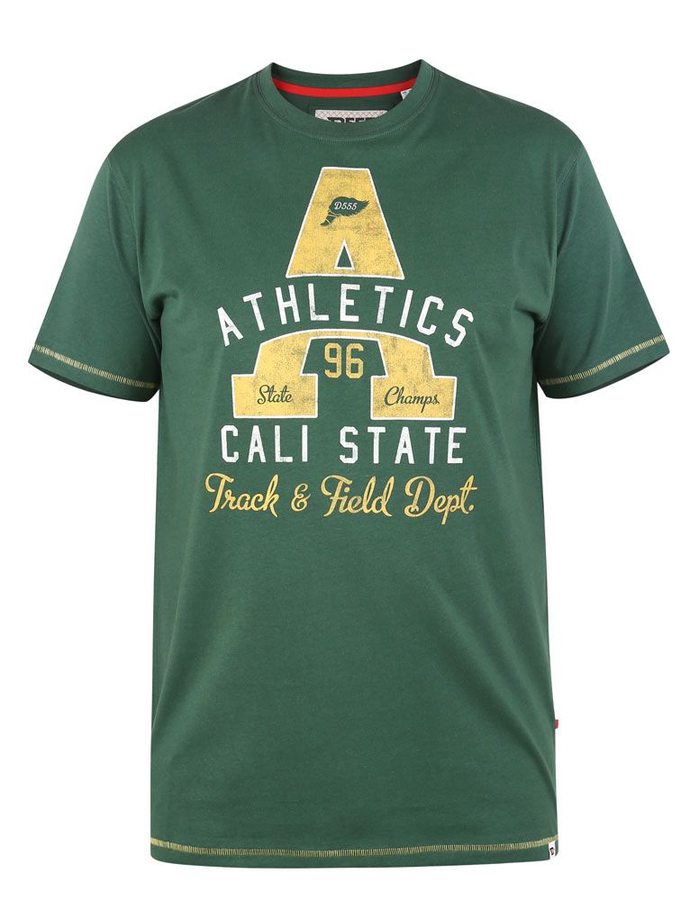 Duke 555 Tovil T-Shirt in de kleur groen print Athletics